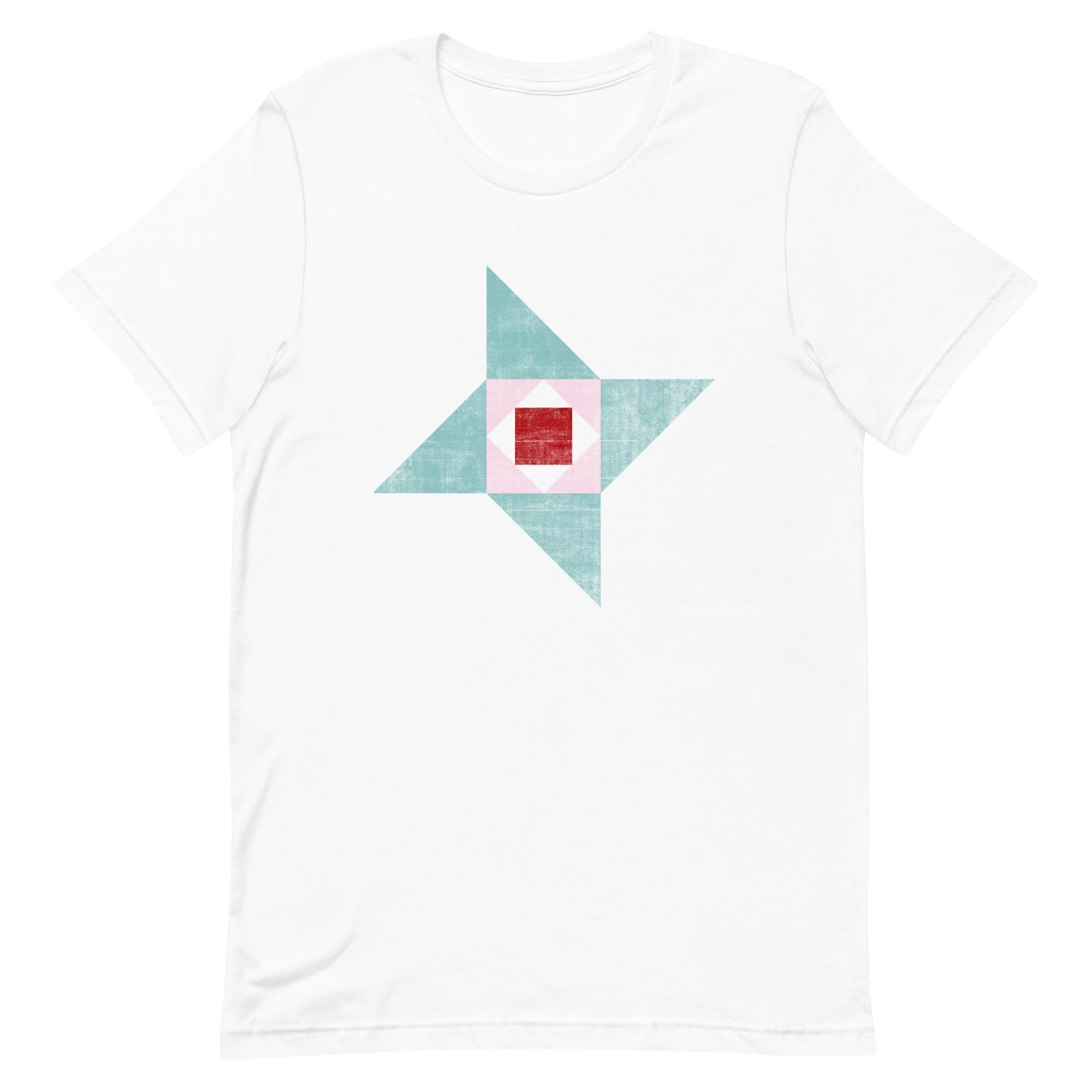Simplex Star Quilt Block T-Shirt White