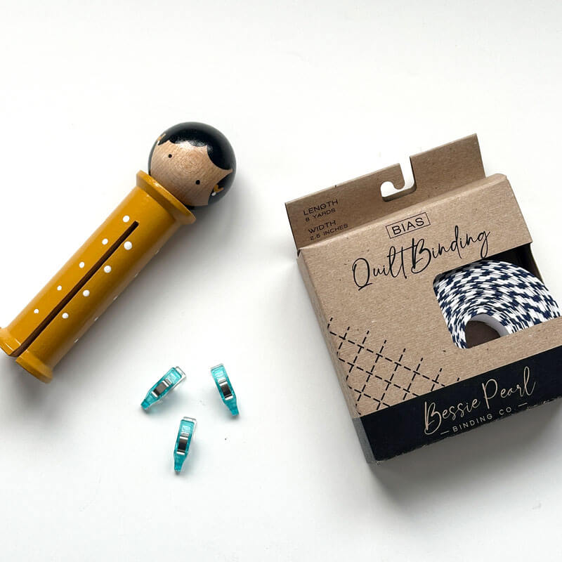 Bessie-Pearl-Dress-Stripe-Navy-Binding-Closeup