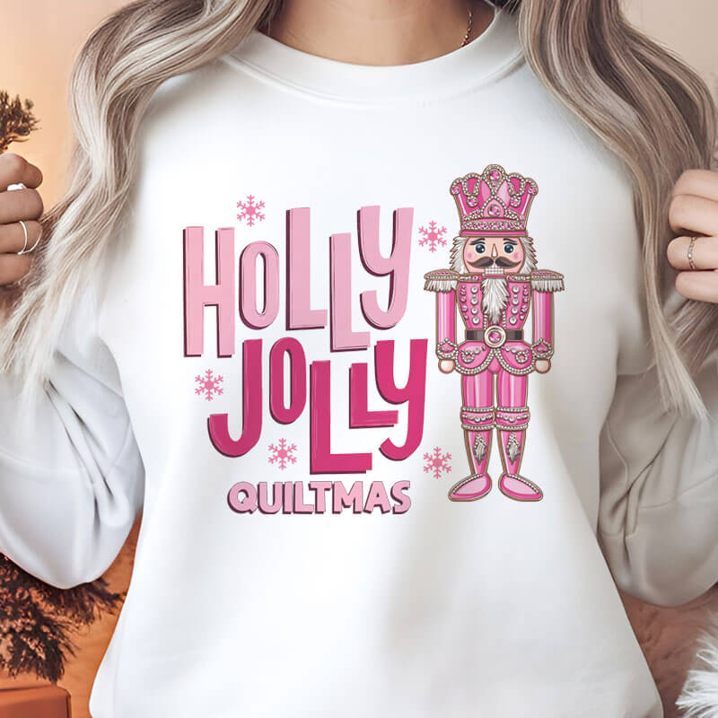 Holly Jolly Quiltmas Nutcracker Sweatshirt