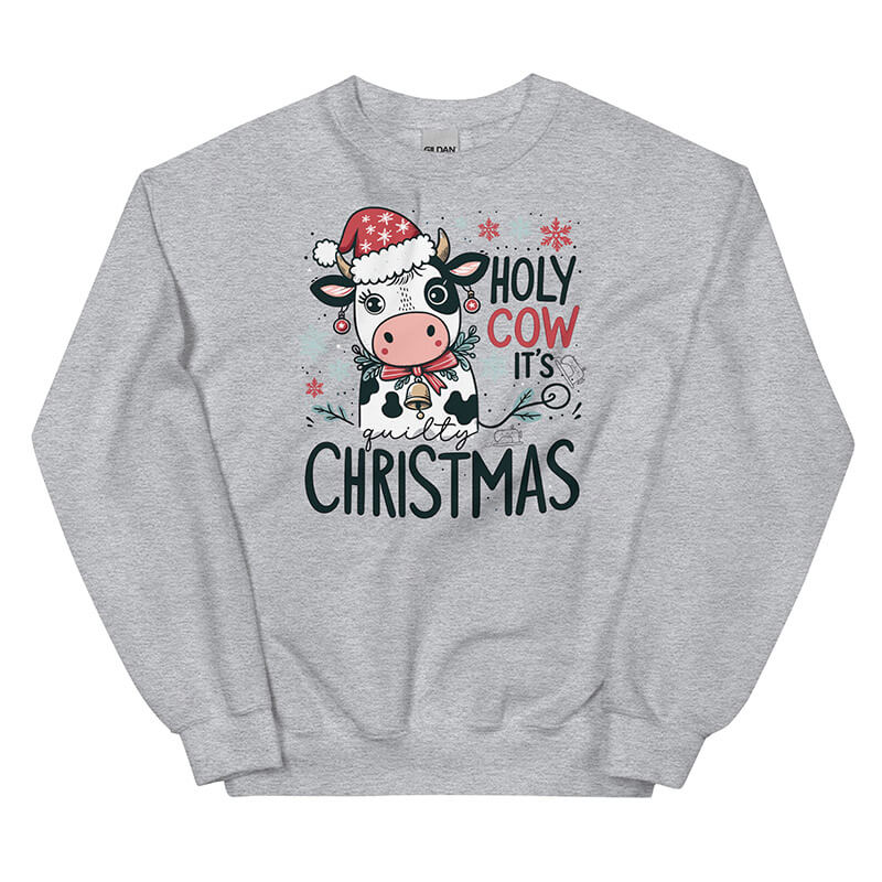 Holy-Cow-Quiltmas-Gray-Sweatshirt.