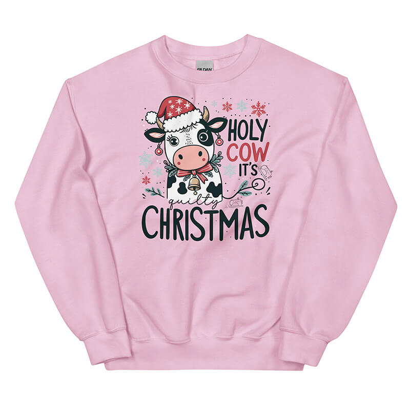 Holy-Cow-Quiltmas-Pink-Sweatshirt.