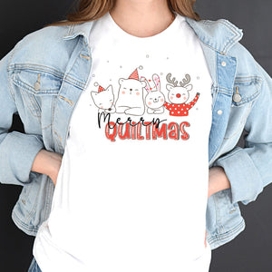 Quiltmas-Animals-Bella-Canvas-White-T-Shirt