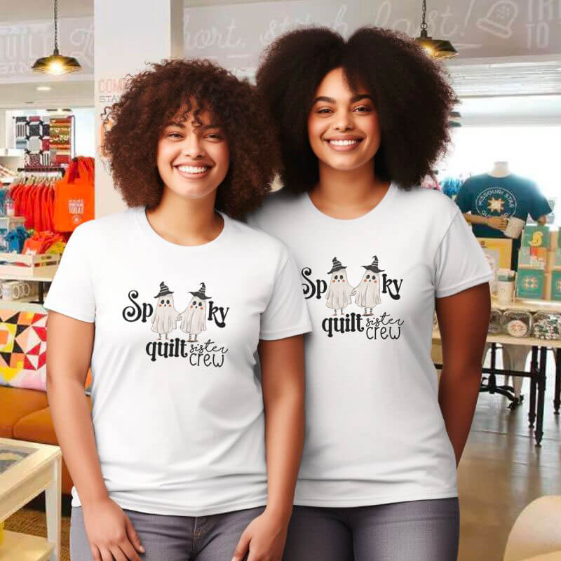 Spooky-Quilt-Sister-Crew-T-Shirt