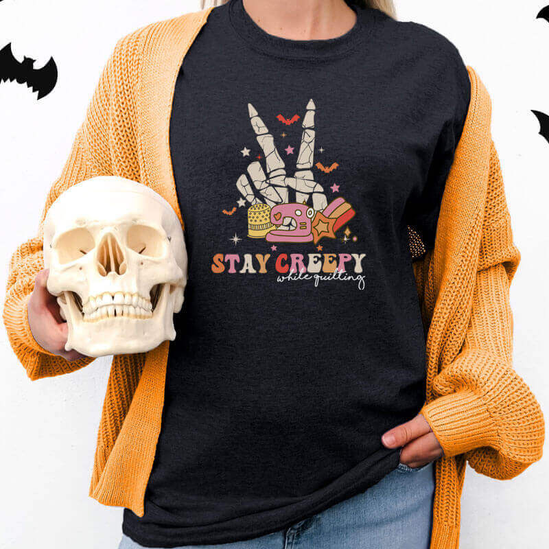 Stay-Creepy-While-Quilting-Black-T-Shirt