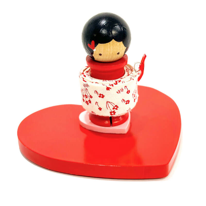 Red Heart Spindle Red With Binding Baby