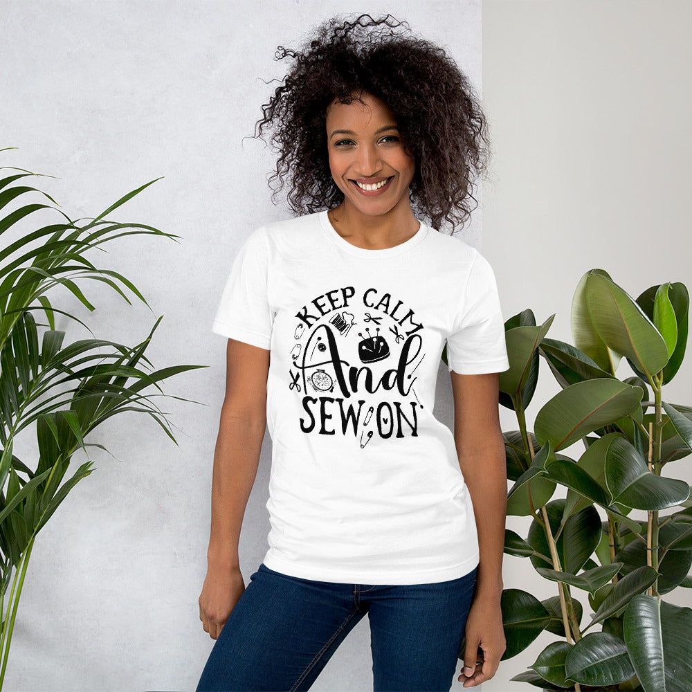 KEEP CALM AND SEW ON T-SHIRT